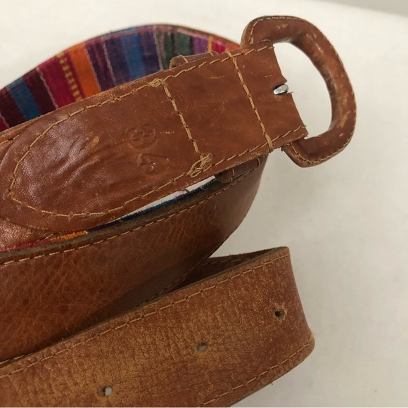 VINTAGE Sz M Artisan Handcrafted Multicolor Belt - Picture 14 of 14